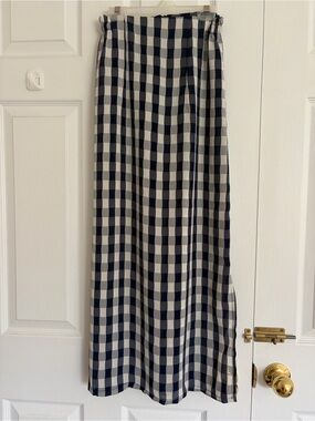 Black and White Check Maxi Skirt - Classic Gingham